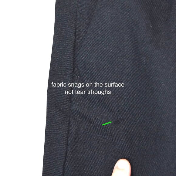 *Flaw* Saints Women Pants 32 Tallis Trouser Charcoal Wool Blend Tapered Ankle - Picture 9 of 10